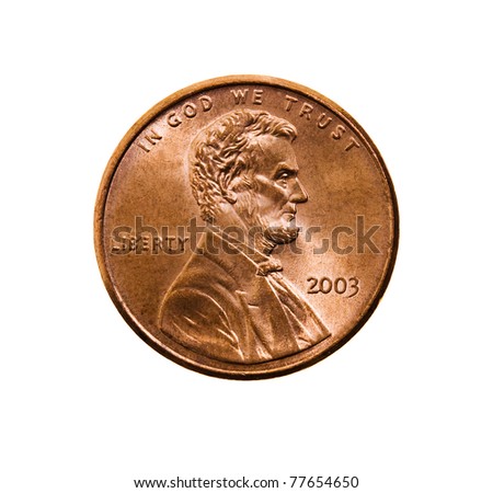 American cent (isolated)