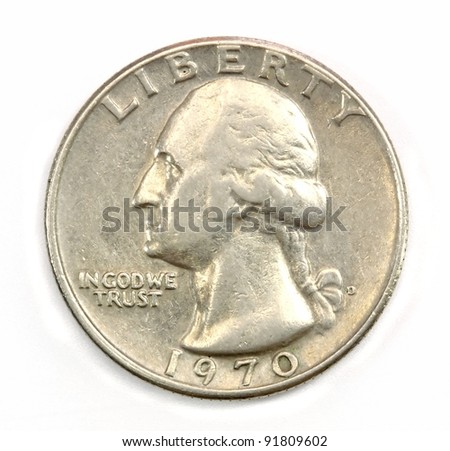 The American coin in twenty five cents