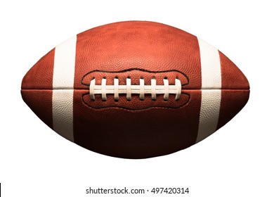 American college high school junior league football isolated on white background