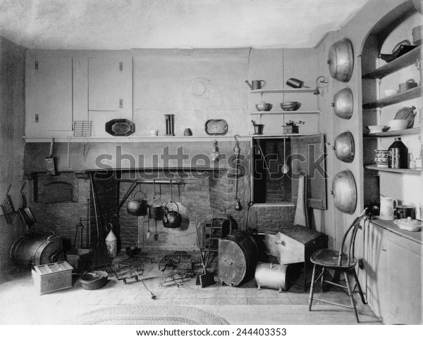 American Colonial Era Fireplace Utensils Tools Stock Photo Edit