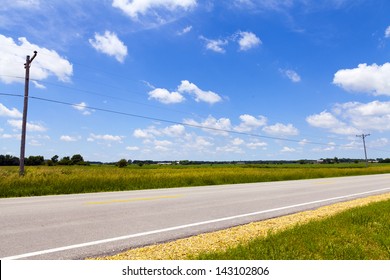 American Country Road Side View