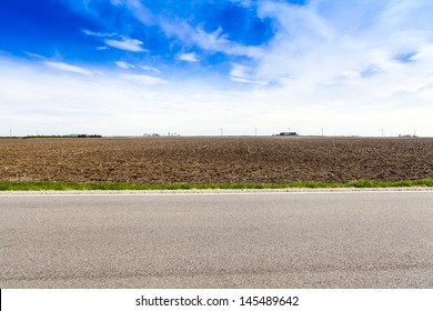 American Country Road Side View 