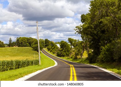 American Country Road Side View 