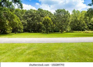 American Country Road Side View 