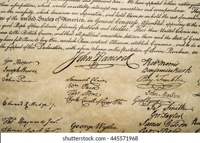 American Declaration Independence 4th July 1776 Stock Photo 445571968 ...