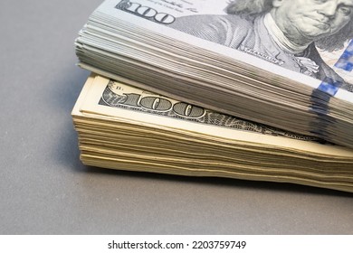 American dollar banknotes stack, old banknotes vs new, pack of money, rich, luxury, currency, spending money in crisis, benchmark currency, most used in transactions across the world 