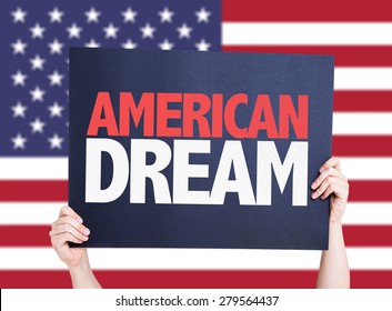 American Dream Card With USA Background