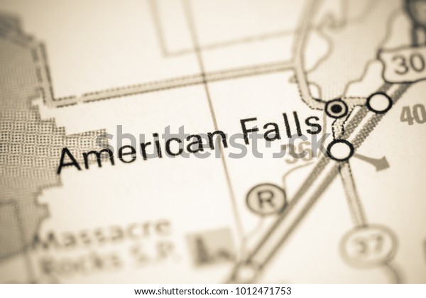 American Falls Idaho Usa On Map Stock Photo Edit Now 1012471753