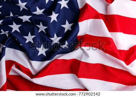 American flag close up