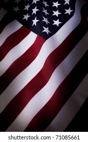 American Flag Close Up For Background