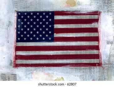 American Flag Collage Newspaper Section Stock Stock Photo 62807 ...