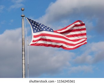 American Flag collection with beautiful sky background.