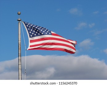 American Flag collection with beautiful sky background.