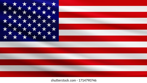 American flag with fabric texture
