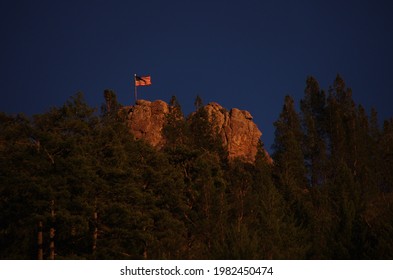 987 American flag rocky mountains Images, Stock Photos & Vectors ...