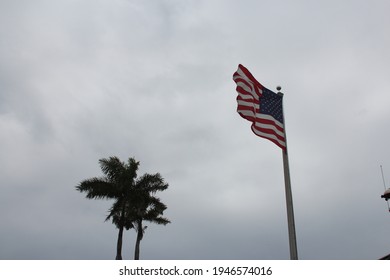 American Flag Gloomy Sky Stock Photo 1946574016 | Shutterstock