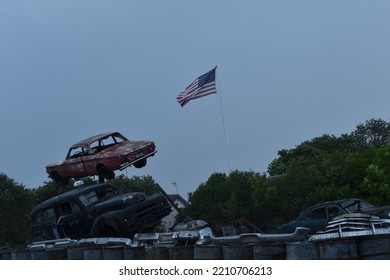 American Flag In Fårö Gotland 