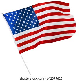 Similar Images, Stock Photos & Vectors of US flag against white