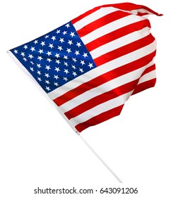 Similar Images, Stock Photos & Vectors of US flag against white