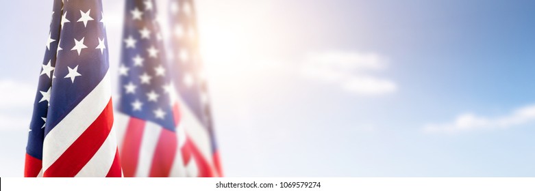 American flag for Memorial Day, 4th of July or Labour Day - Shutterstock ID 1069579274