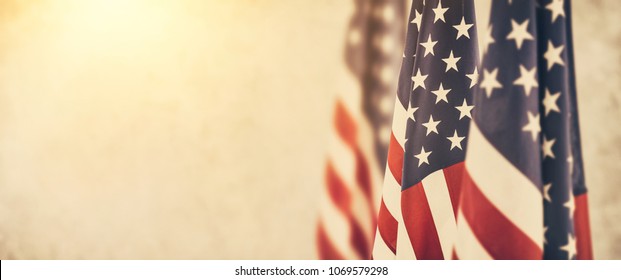 American flag for Memorial Day, 4th of July or Labour Day - Shutterstock ID 1069579298