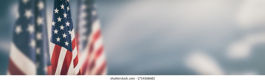 Bandeira americana para o Memorial Day, 4 de julho, Dia do Trabalho. Dia da Independência.