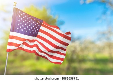 American flag for Memorial Day, 4th of July, Labour Day. Independence Day. - Shutterstock ID 1891659931