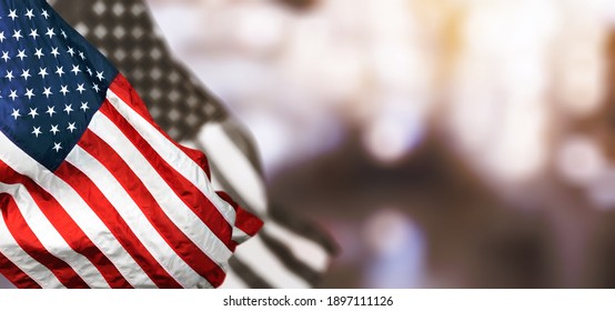 American flag for Memorial Day, 4th of July, Labour Day. Independence Day. - Shutterstock ID 1897111126