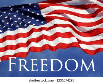 American Flag Message Freedom Stock Photo 1231074298 | Shutterstock