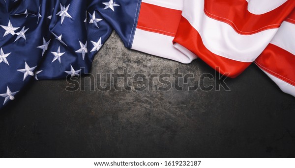 American Flag On Dark Metallic Free Stock Photo (Edit Now) 1619232187