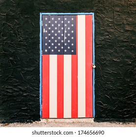 American flag on the wall - Powered by Shutterstock