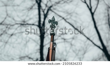 American flag pole top eagle 