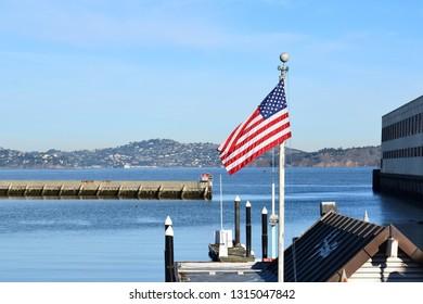American Flag In San Franscisco, CA