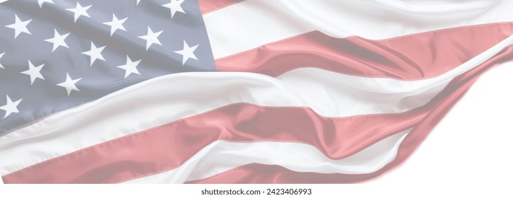 American flag transparent on the entire image, size 21:9, space for copying text and advertising.