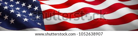 American Flag Wave Close Up for Memorial Day or 4th of July