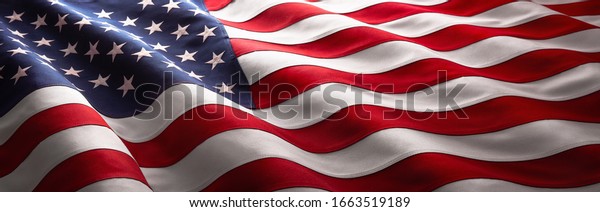 American Flag Wave Close Up for Memorial Day or 4th\
of July