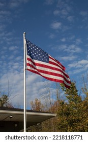 American Flag Waving In Ohio 