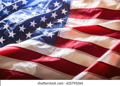 American flag waving in the wind. - Shutterstock ID 625793264