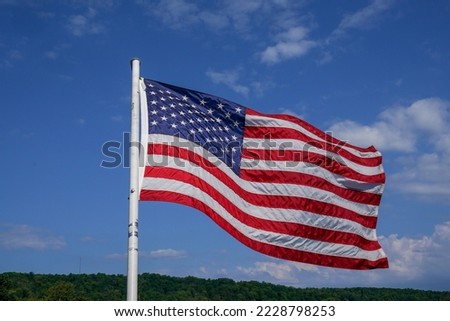 The American Flag in the wind