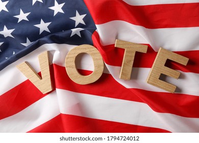 American Flag Word Vote Made Wooden Stock Photo 1794724012 | Shutterstock