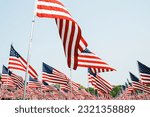 The American flags on a cloudless day