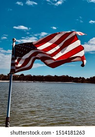 American Flags in the Wind