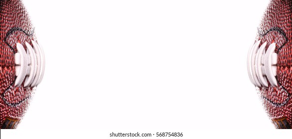 American football ball banner on white background and place for text - Powered by Shutterstock