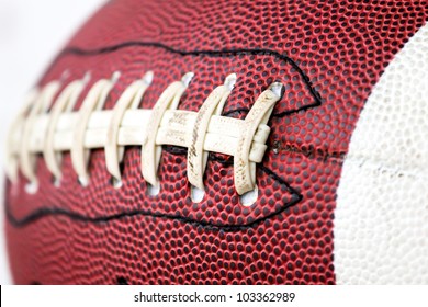 American Football Ball Close Up