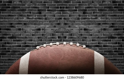 American Football Ball On Background