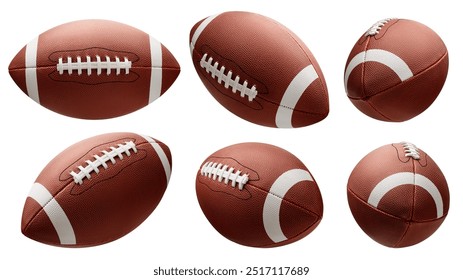 American football ball, Rugby Ball isolated on white background, clipping path, full depth of field - Powered by Shutterstock