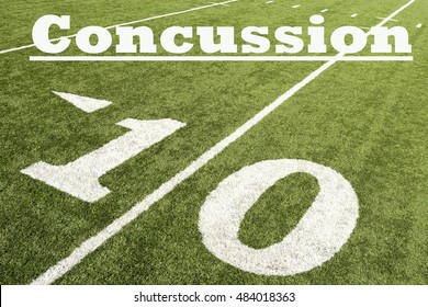 American Football With Concussion Text