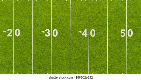 An American Football Field From Above - Texture Background