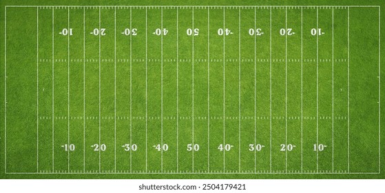 american football field and grass