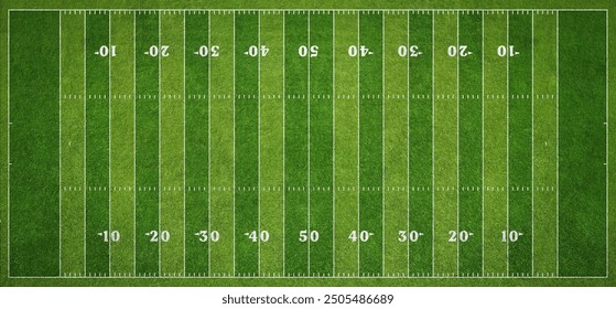 American football field and grass